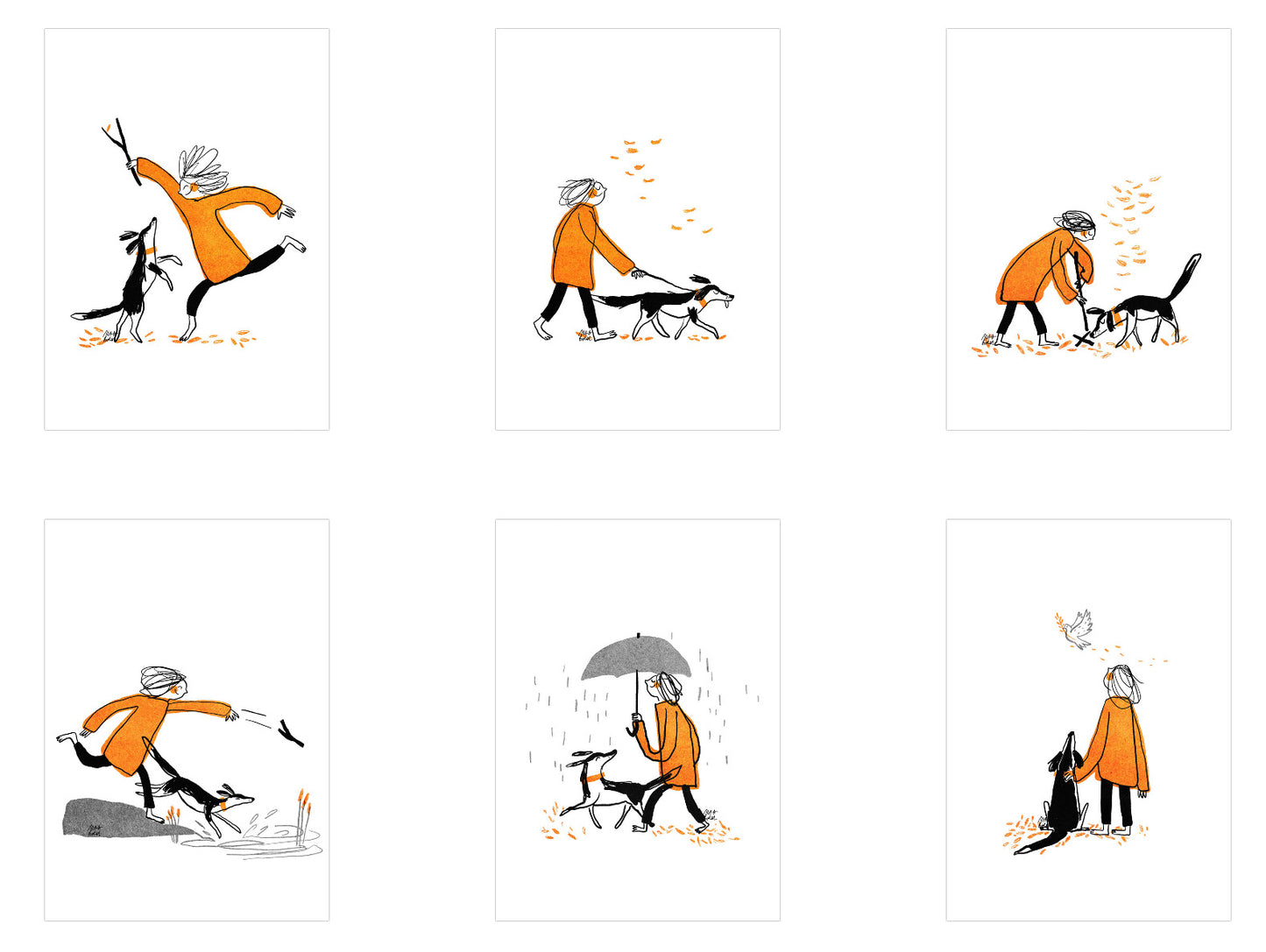 Dogtober 2023 post cards set