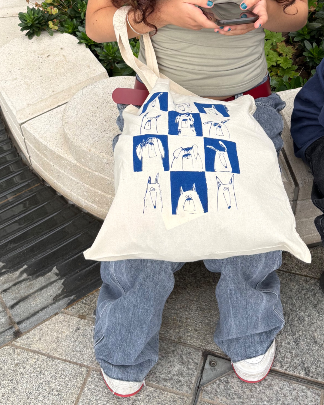 Insta Dogs cotton tote bag