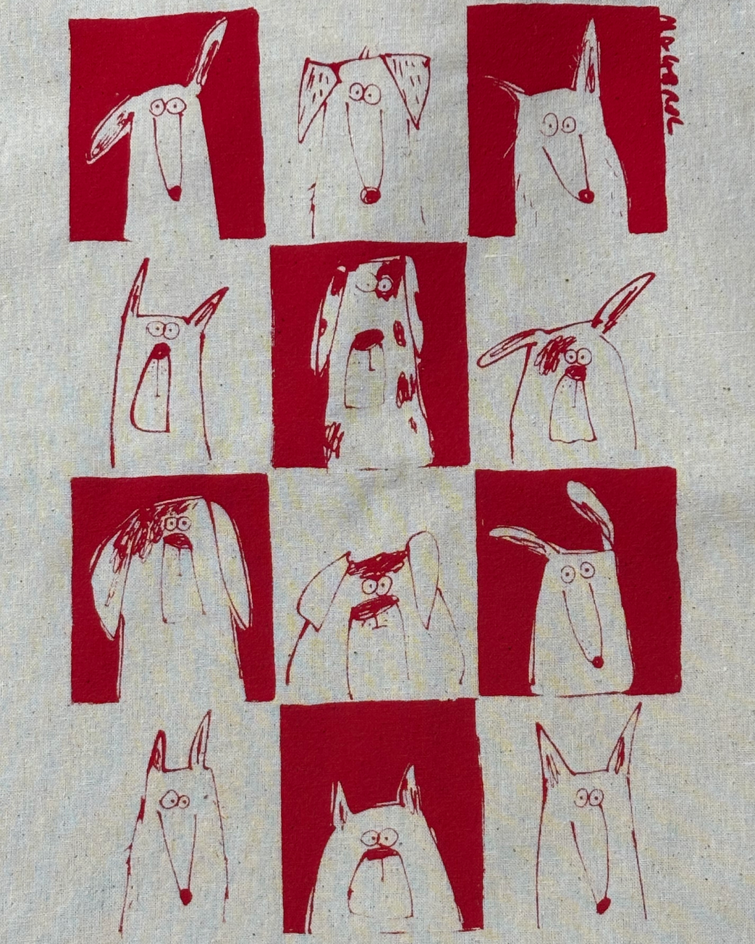 Insta Dogs cotton tote bag