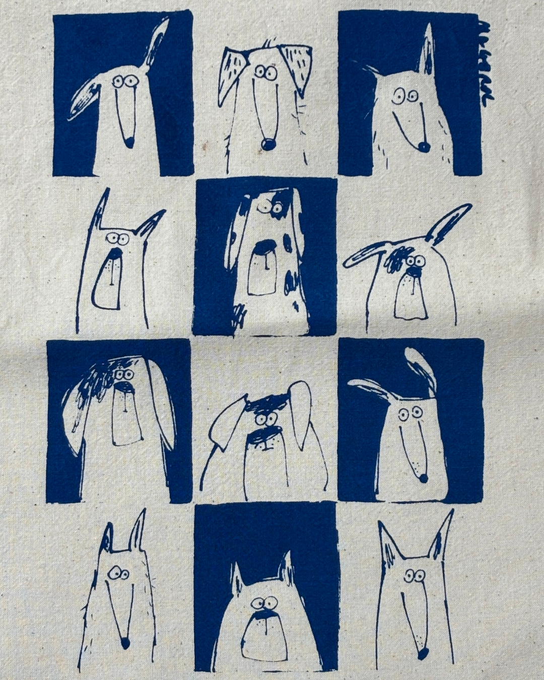 Insta Dogs cotton tote bag