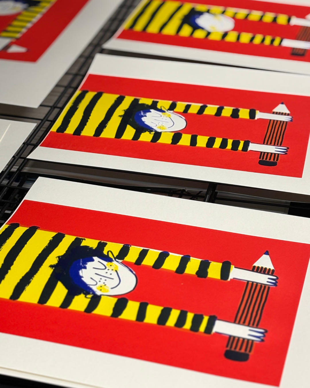 Hold on to your pencil A3 screen print