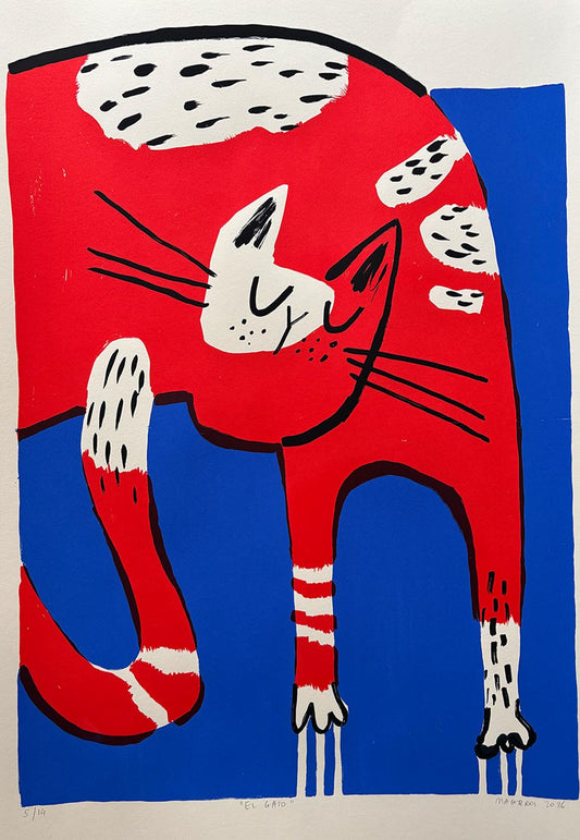 El gato - A2 screen print