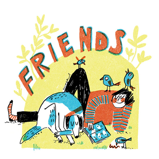Friends square art print