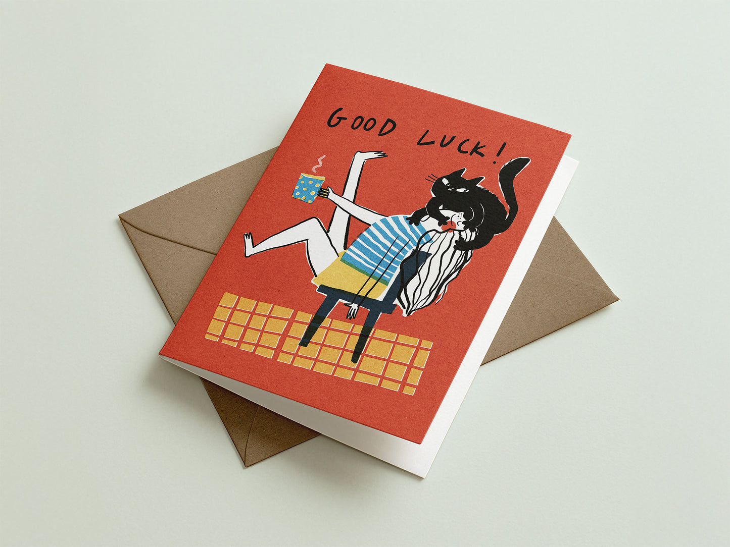 Good luck...A6 greeting card