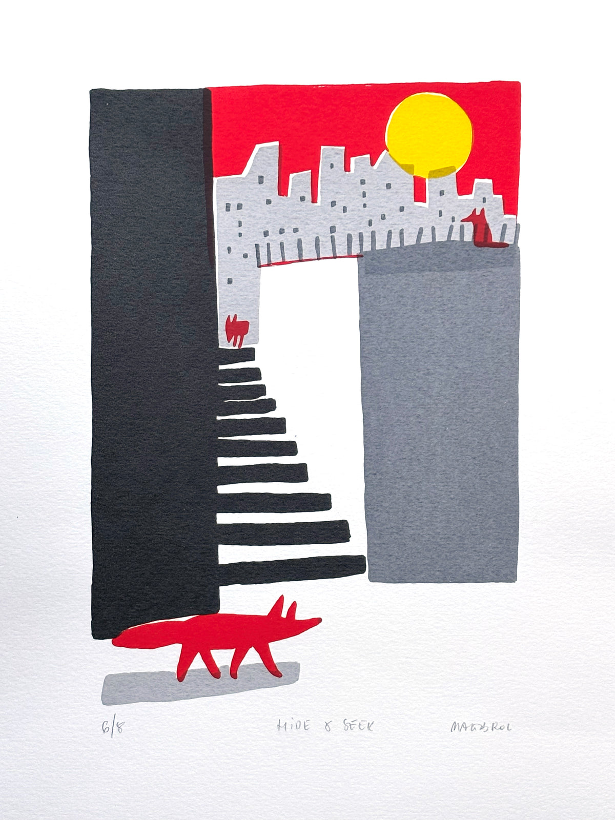 Hide and Seek - 38x28cm screen print