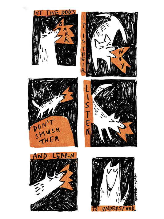 Let the dogs bark comic art print