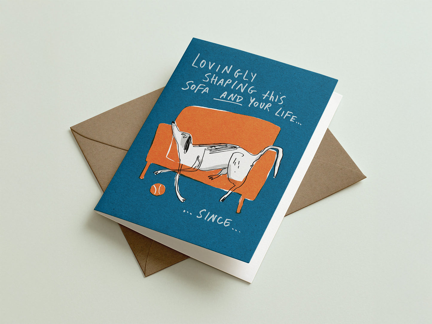 Shaping this sofa...A6 greeting card