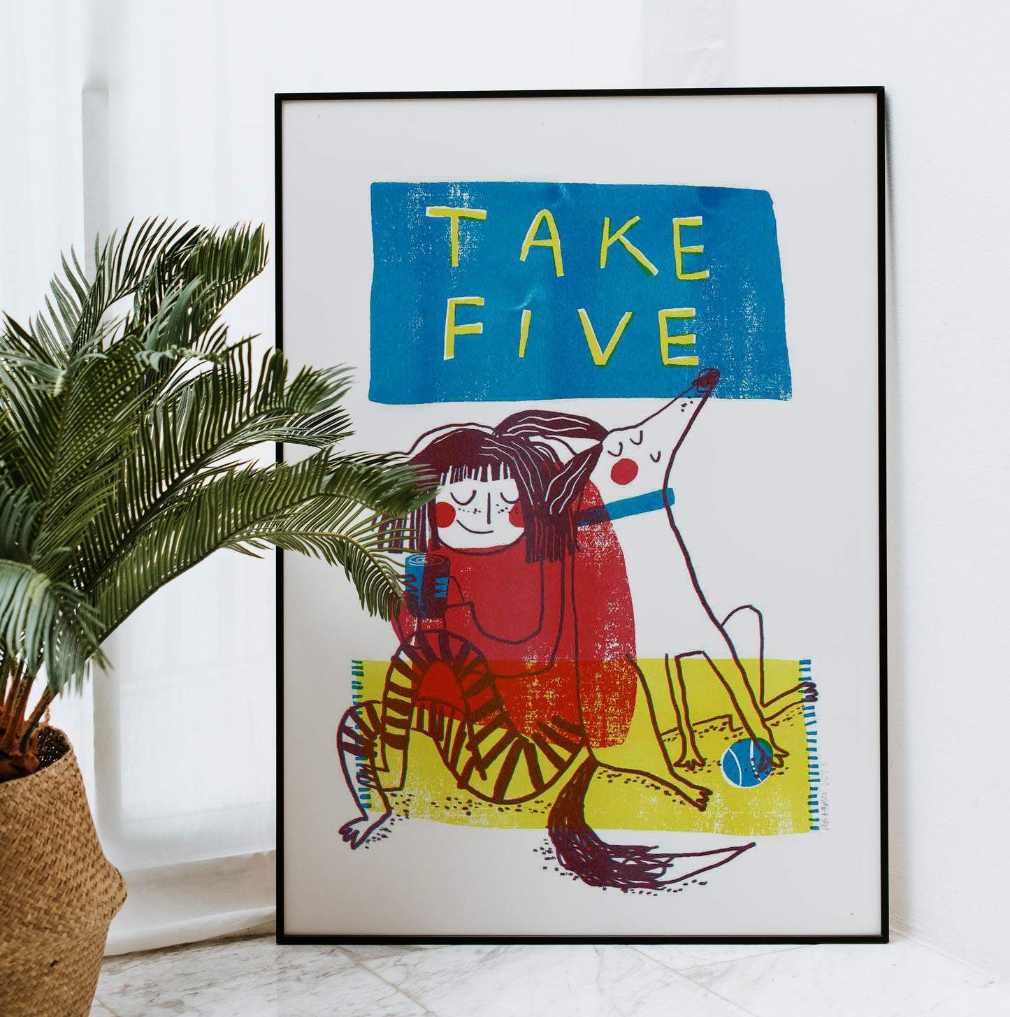 Take five - A3 riso print