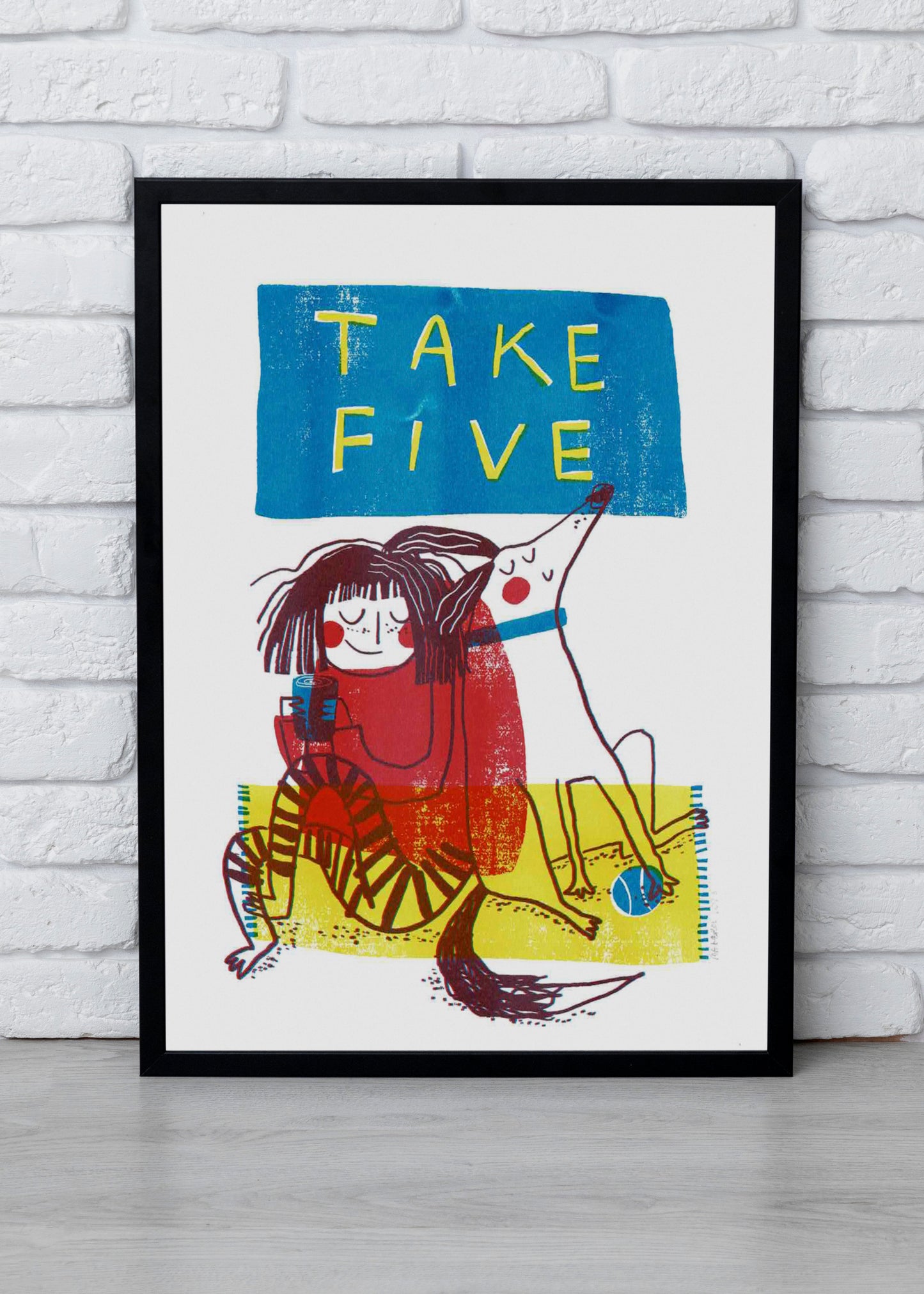 Take five - A3 riso print