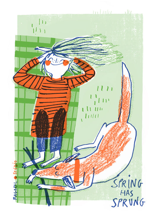 Spring - risograph print