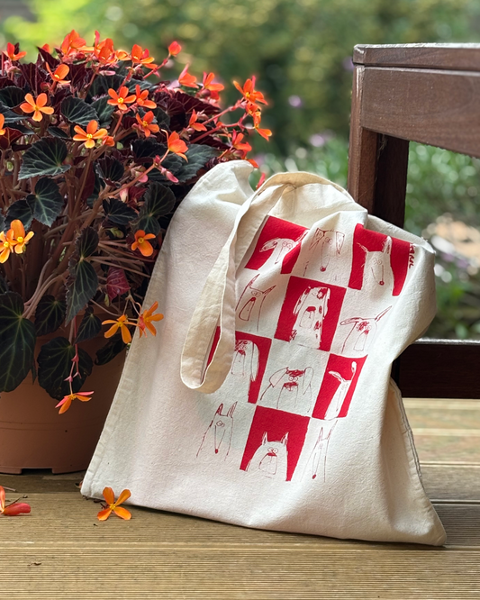 Insta Dogs cotton tote bag
