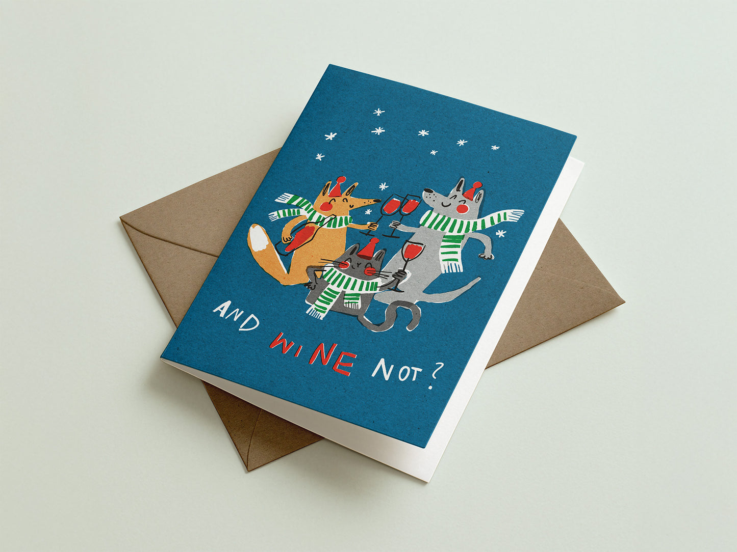 And Wine Not? Christmas Card A6