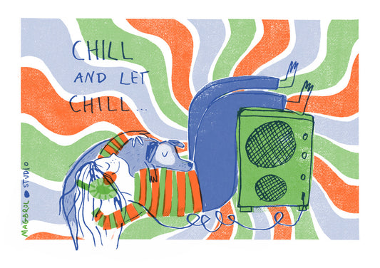 Chill - risograph print