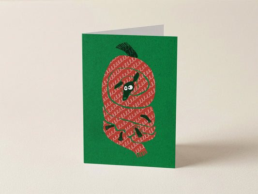 A big scarf... A6 Christmas card