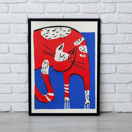 El gato - A2 screen print