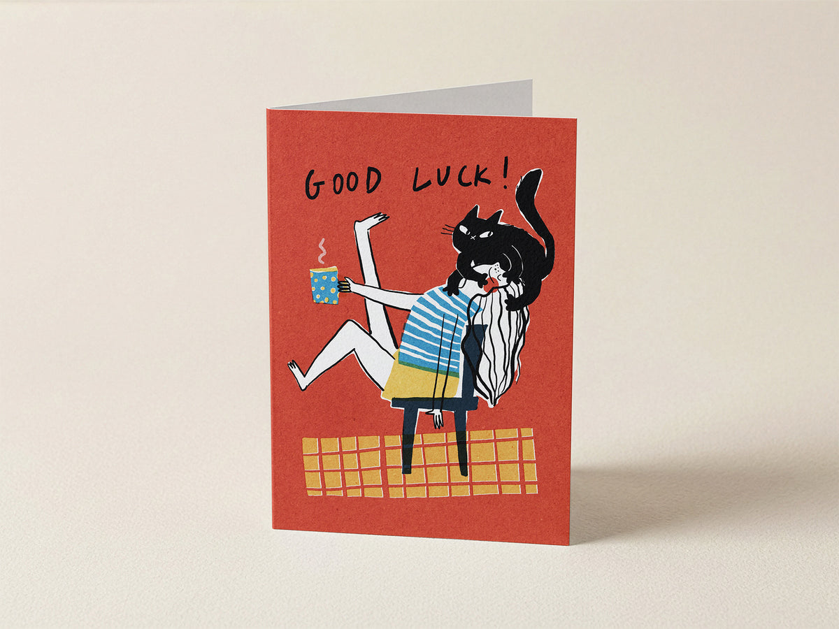 Good luck...A6 greeting card
