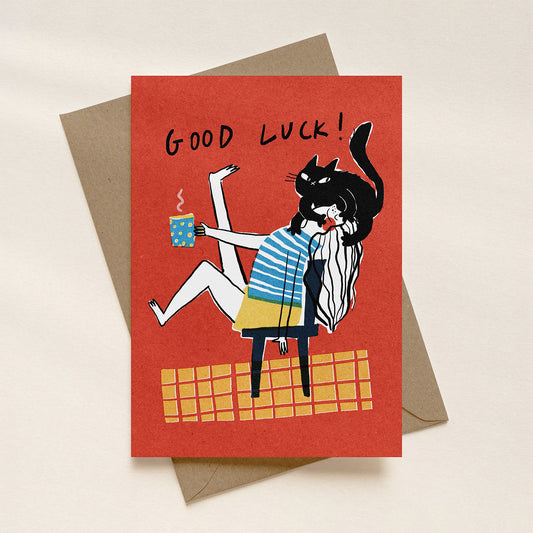 Good luck...A6 greeting card