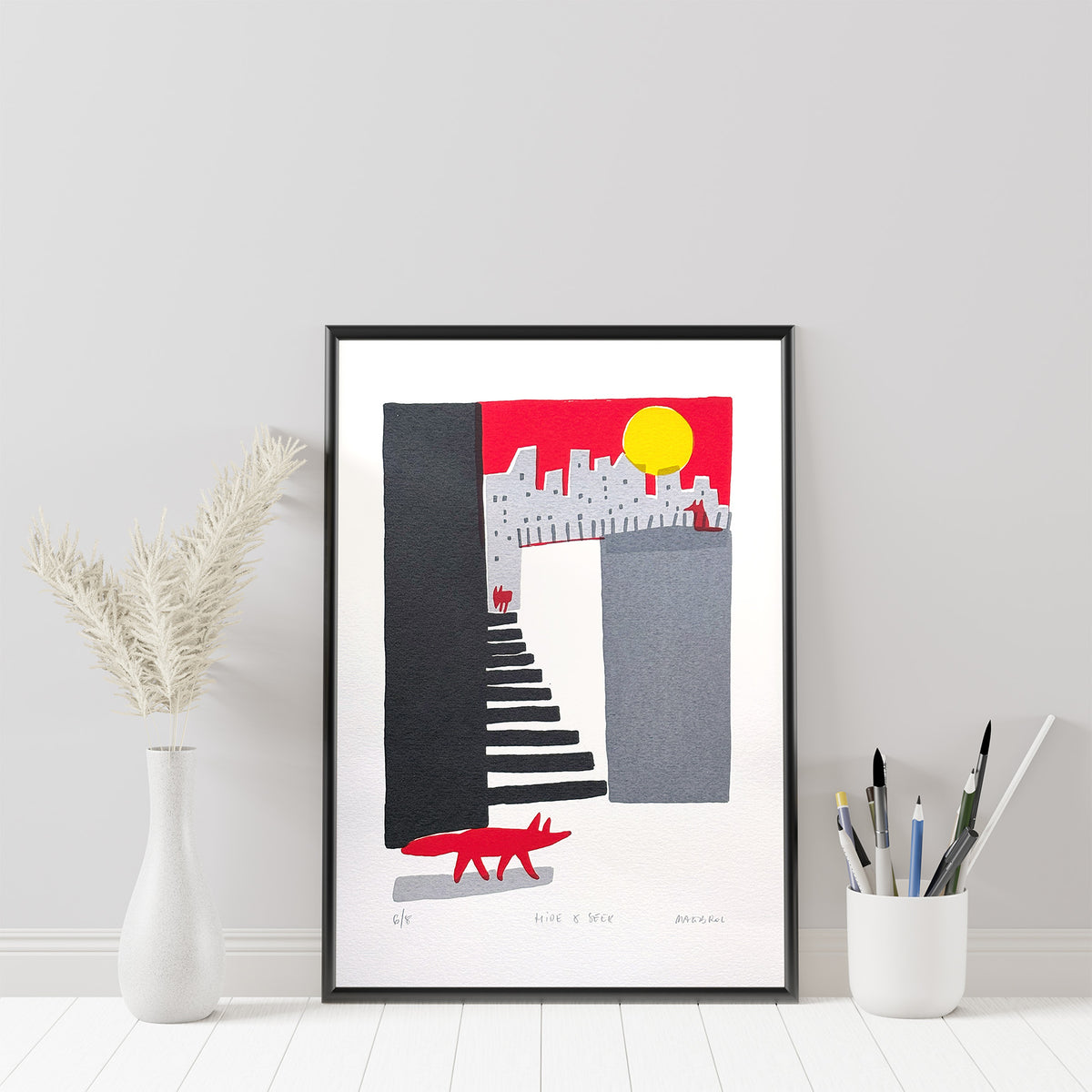 Hide and Seek - 38x28cm screen print