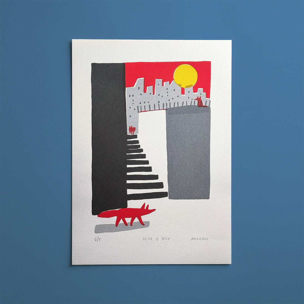 Hide and Seek - 38x28cm screen print
