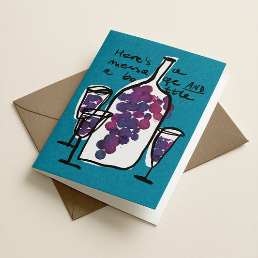 A message AND a bottle…A6 greeting card