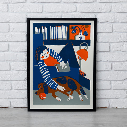 Pause/ Paws - A2 screen print