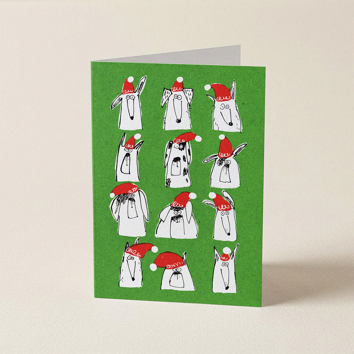 Santa dogs... A6 Christmas card