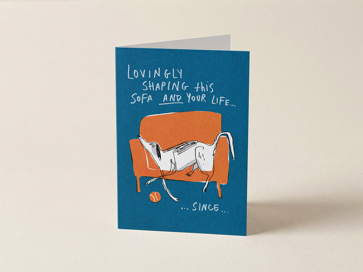 Shaping this sofa...A6 greeting card