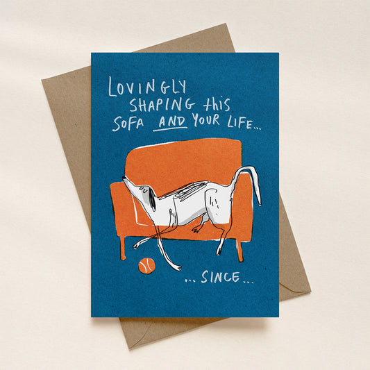 Shaping this sofa...A6 greeting card