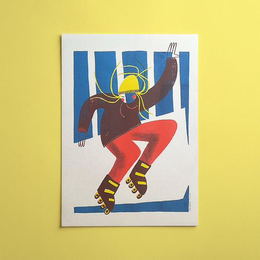 Skater 1 - A3 riso print
