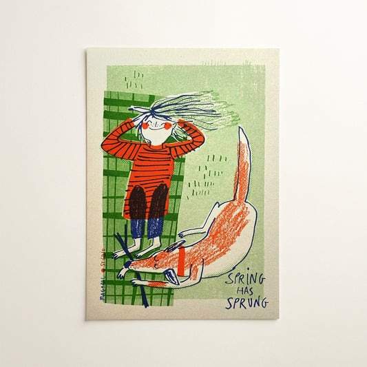 Spring - A5 risograph print