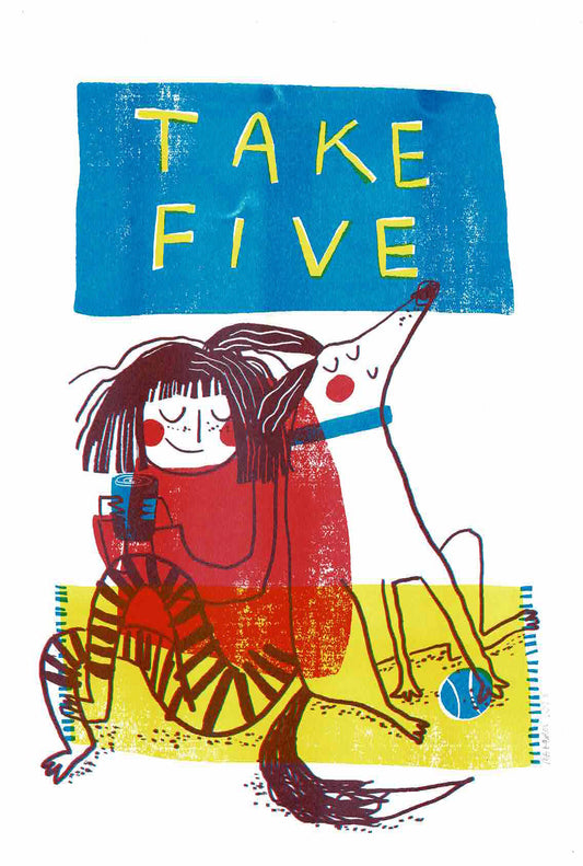 Take five - A3 riso print