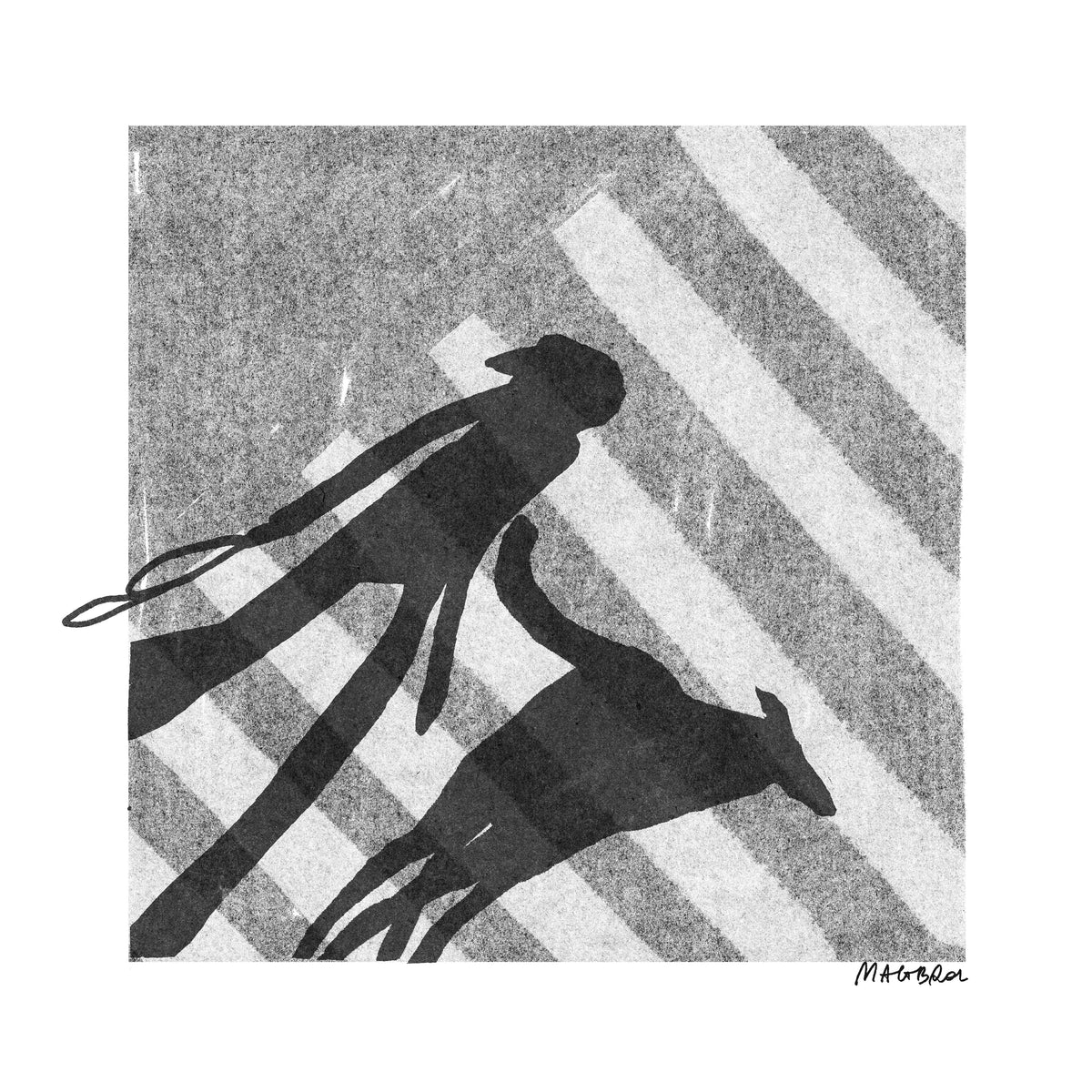 Zebra square art print